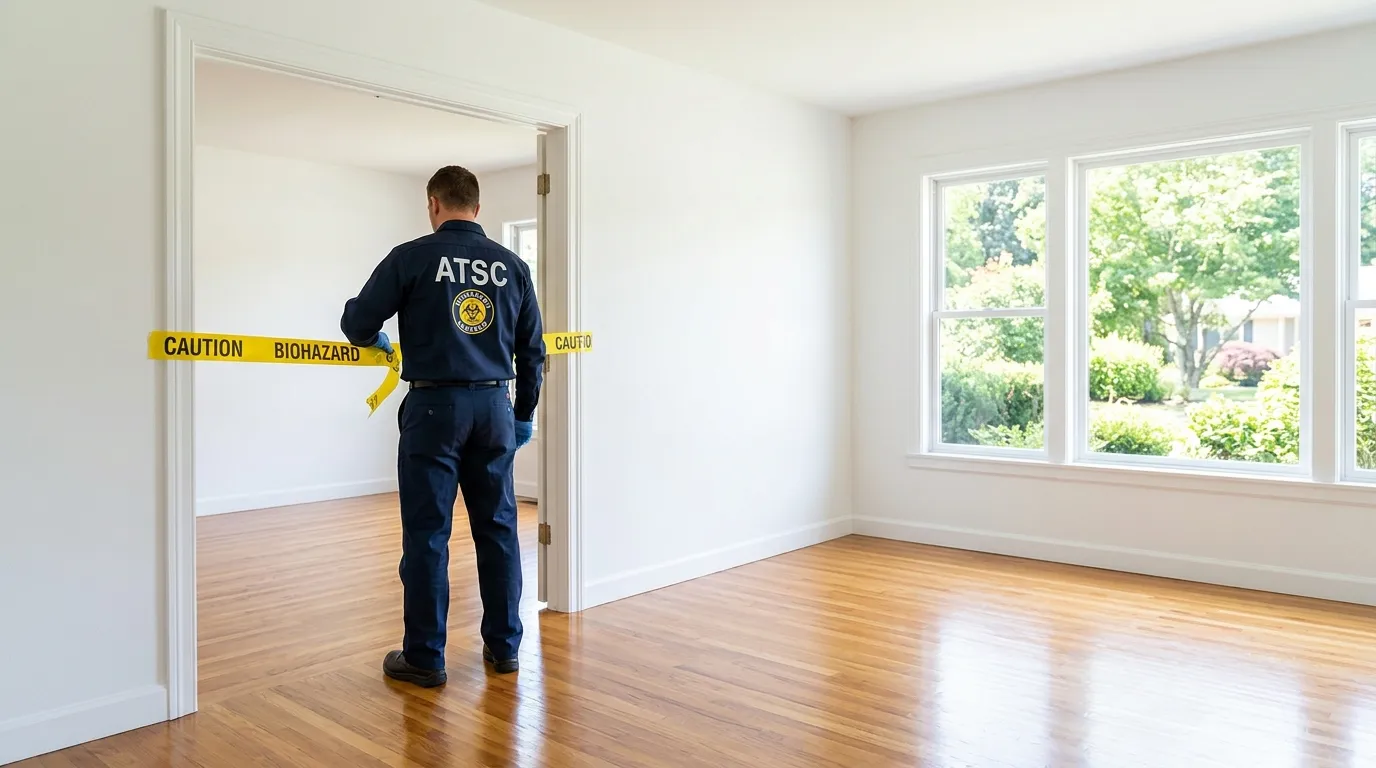 Certified biohazard cleanup crew performing Decomposition Cleanup in Nashua